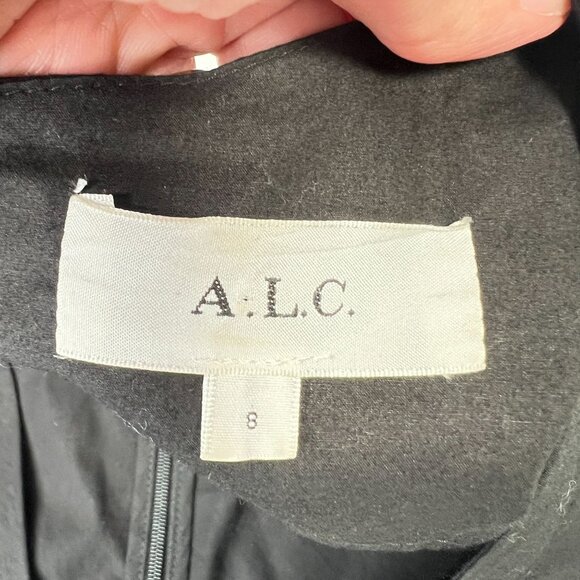 A.L.C. Alexandria Dress Black Cut Out Fit and Flare Cotton Midi Maxi 8 - Picture 9 of 16